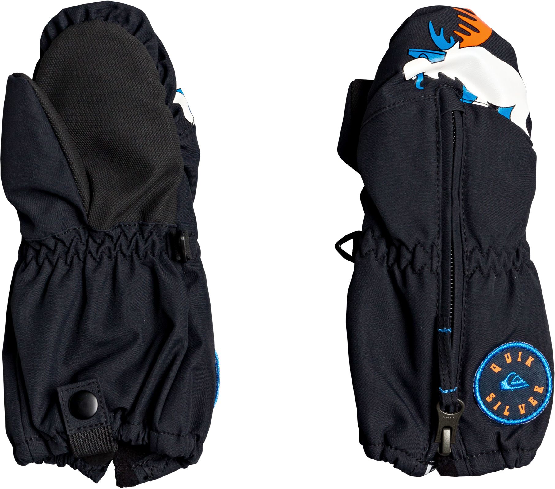Quiksilver Youth Indie Mittens For Boys' True Black 2 Quiksilver Youth Indie Mittens For Boys' True Black
