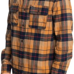 Quiksilver Men's Kinsale Stretch Long Sleeve Flannel For Men Brown Sugar Kinsale -Quiksilver sale2022 unnamed file 252