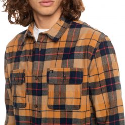 Quiksilver Men's Kinsale Stretch Long Sleeve Flannel For Men Brown Sugar Kinsale -Quiksilver sale2022 unnamed file 253