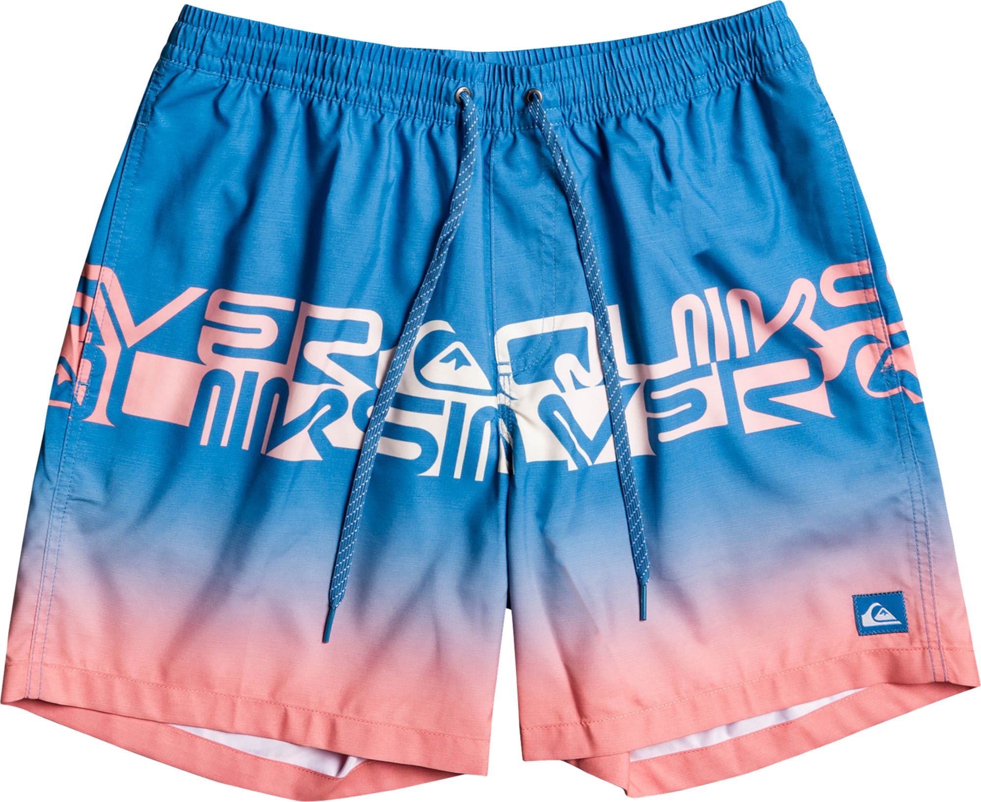 Quiksilver Men's Wordblock 17" Volley Swim Trunks For Men Vallarta Blue 10 Quiksilver Men's Wordblock 17" Volley Swim Trunks For Men Vallarta Blue - Image 8
