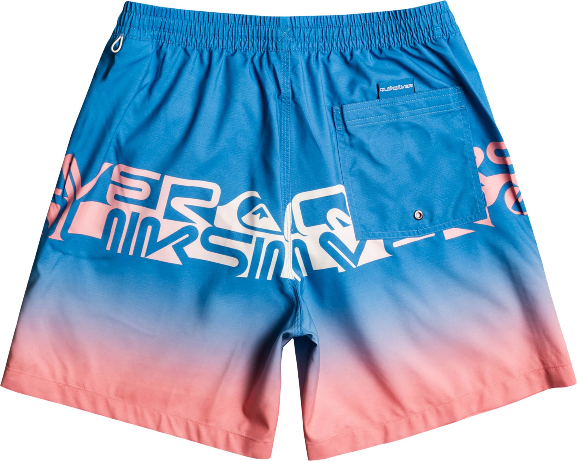 Quiksilver Men's Wordblock 17" Volley Swim Trunks For Men Vallarta Blue 11 Quiksilver Men's Wordblock 17" Volley Swim Trunks For Men Vallarta Blue - Image 9