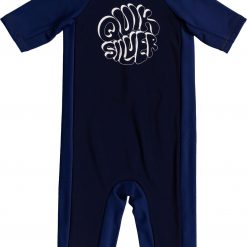 Quiksilver Boy's Thermo Short Sleeve Spring-suit Rash Guard For Boys' Navy Blazer