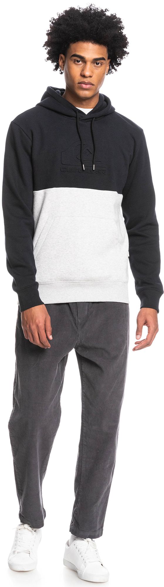 Quiksilver Men's Emboss Fleece Hoodie For Men Black 3 Quiksilver Men's Emboss Fleece Hoodie For Men Black - Image 2