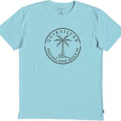 Quiksilver Men's Circle Palm Mod Short Sleeve T-Shirt For Men Navy Blazer Heather