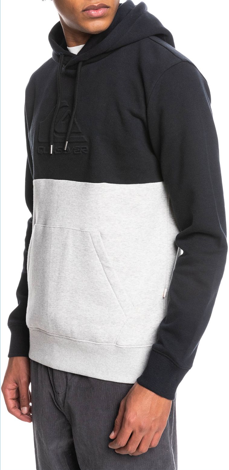 Quiksilver Men's Emboss Fleece Hoodie For Men Black 5 Quiksilver Men's Emboss Fleece Hoodie For Men Black - Image 4