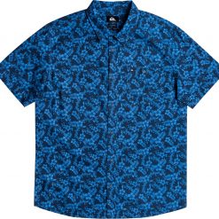Quiksilver Men's Tysoe US Short Sleeve Woven Shirt For Men Insignia Blue