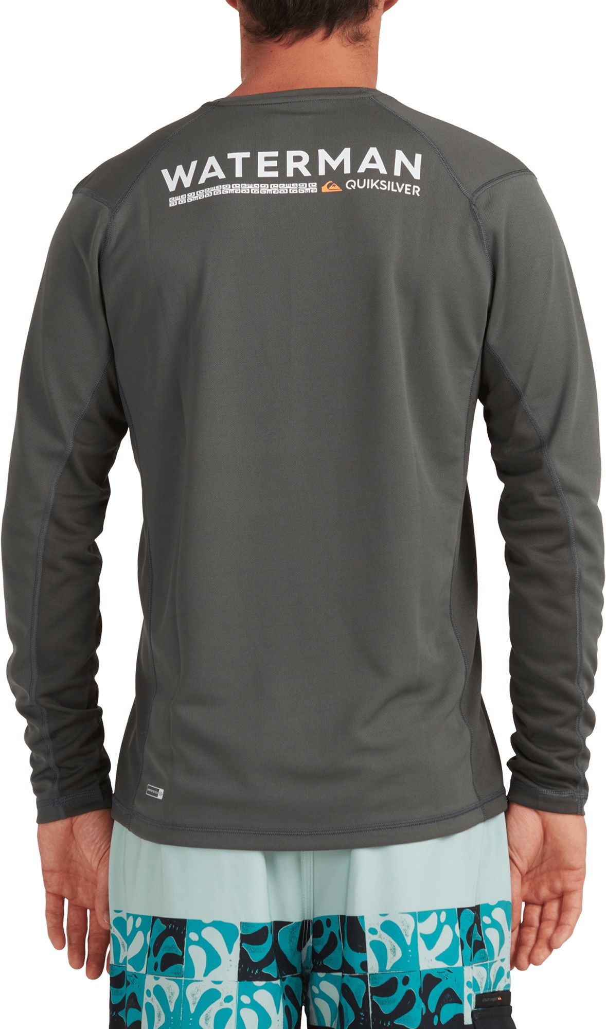 Quiksilver Men's Bamboo Check Long Sleeve T-shirt For Men Dark Shadow 5 Quiksilver Men's Bamboo Check Long Sleeve T-shirt For Men Dark Shadow - Image 3