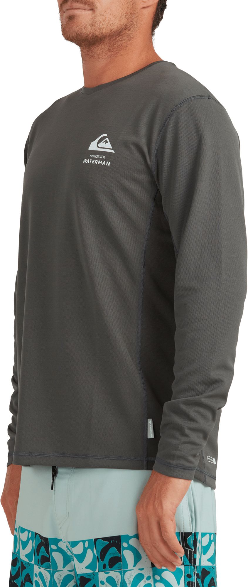 Quiksilver Men's Bamboo Check Long Sleeve T-shirt For Men Dark Shadow 6 Quiksilver Men's Bamboo Check Long Sleeve T-shirt For Men Dark Shadow - Image 4