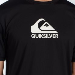 Quiksilver Men's Solid Streak Short Sleeve Rash Guard For Men Black -Quiksilver sale2022 unnamed file 345