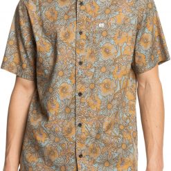 Quiksilver Men's Earthly Delights Stretch Short Sleeve Shirt For Men Citadel