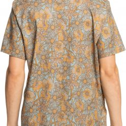 Quiksilver Men's Earthly Delights Stretch Short Sleeve Shirt For Men Citadel -Quiksilver sale2022 unnamed file 389