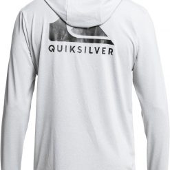 Quiksilver Men's Dredge Hooded Long Sleeve Surf T-Shirt For Men Sleet Heather