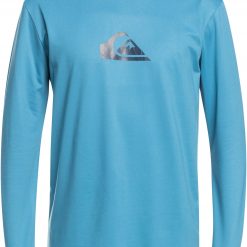 Quiksilver Men's Solid Streak Long Sleeve Rashguard For Men Angel Blue