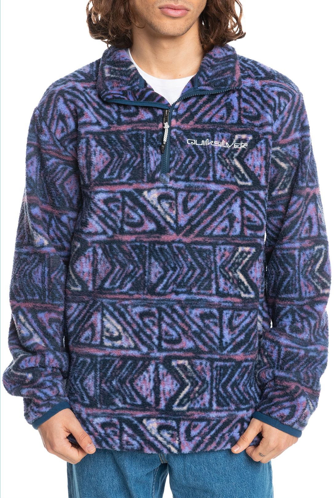 Quiksilver Men's Clean Coasts ¼ Zip Print Fleece For Men Dusty Orchid Heritageo 3 Quiksilver Men's Clean Coasts ¼ Zip Print Fleece For Men Dusty Orchid Heritageo