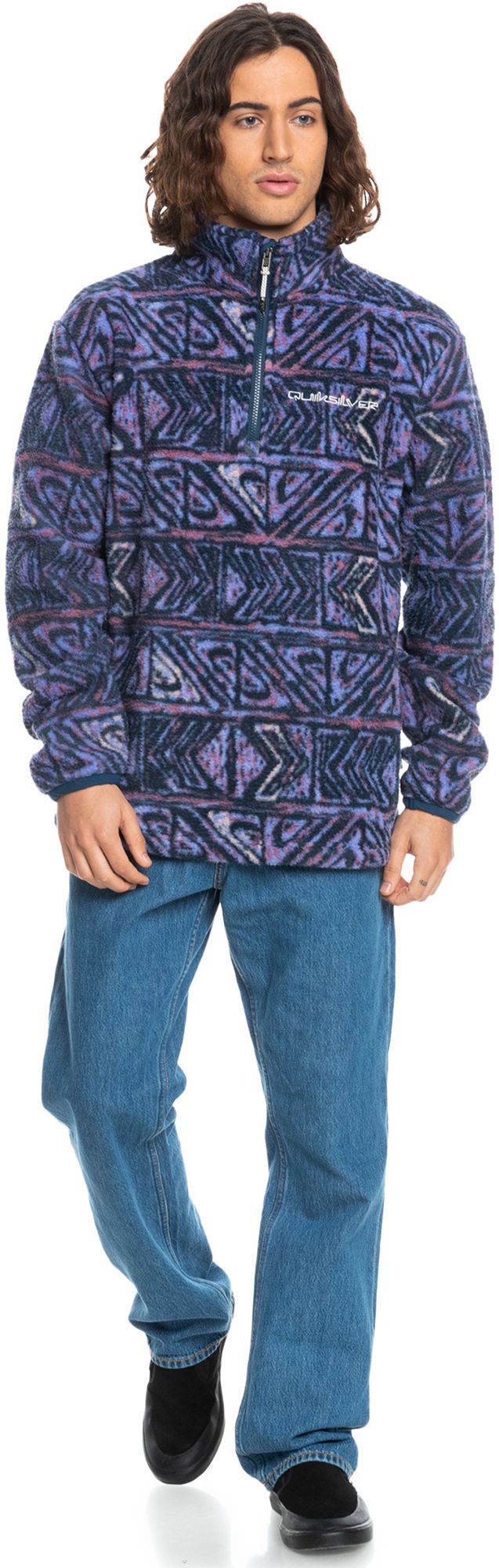 Quiksilver Men's Clean Coasts ¼ Zip Print Fleece For Men Dusty Orchid Heritageo 4 Quiksilver Men's Clean Coasts ¼ Zip Print Fleece For Men Dusty Orchid Heritageo - Image 2