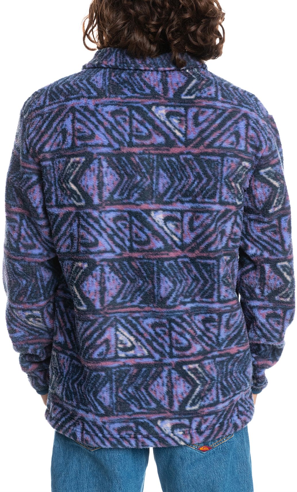 Quiksilver Men's Clean Coasts ¼ Zip Print Fleece For Men Dusty Orchid Heritageo 5 Quiksilver Men's Clean Coasts ¼ Zip Print Fleece For Men Dusty Orchid Heritageo - Image 3