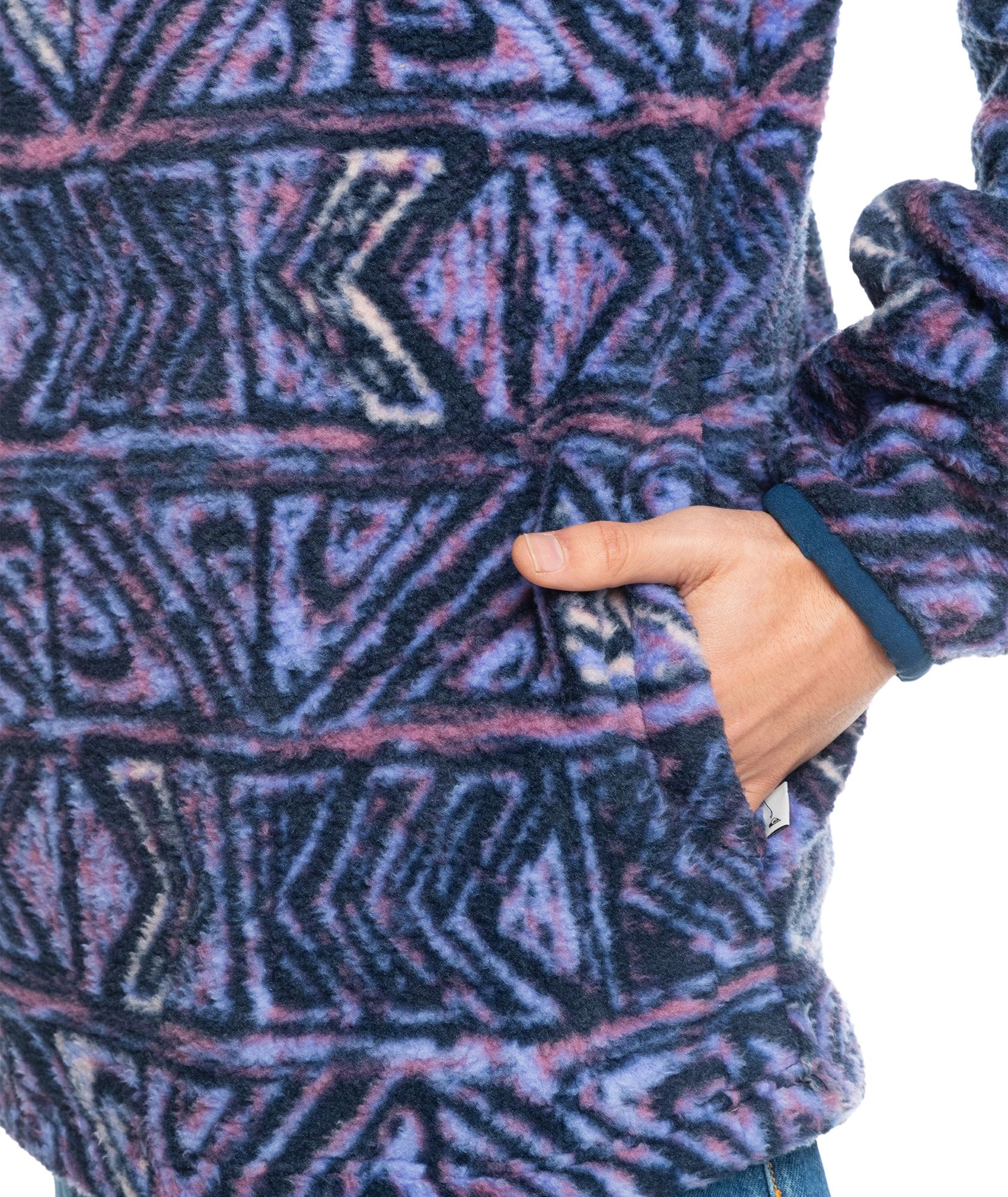 Quiksilver Men's Clean Coasts ¼ Zip Print Fleece For Men Dusty Orchid Heritageo 8 Quiksilver Men's Clean Coasts ¼ Zip Print Fleece For Men Dusty Orchid Heritageo - Image 6