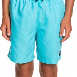 Quiksilver Boys' Everyday Volley 15" Swim Shorts For Boys' Blue Glass