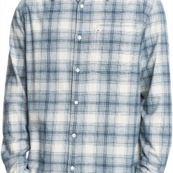 Quiksilver Men's Ganaway Stretch Flannel Long Sleeve Shirt For Men Insignia Blue Ganaway