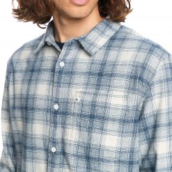 Quiksilver Men's Ganaway Stretch Flannel Long Sleeve Shirt For Men Insignia Blue Ganaway -Quiksilver sale2022 unnamed file 459