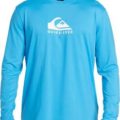 Quiksilver Men's Solid Streak Long Sleeve Rashguard For Men Navy Blazer