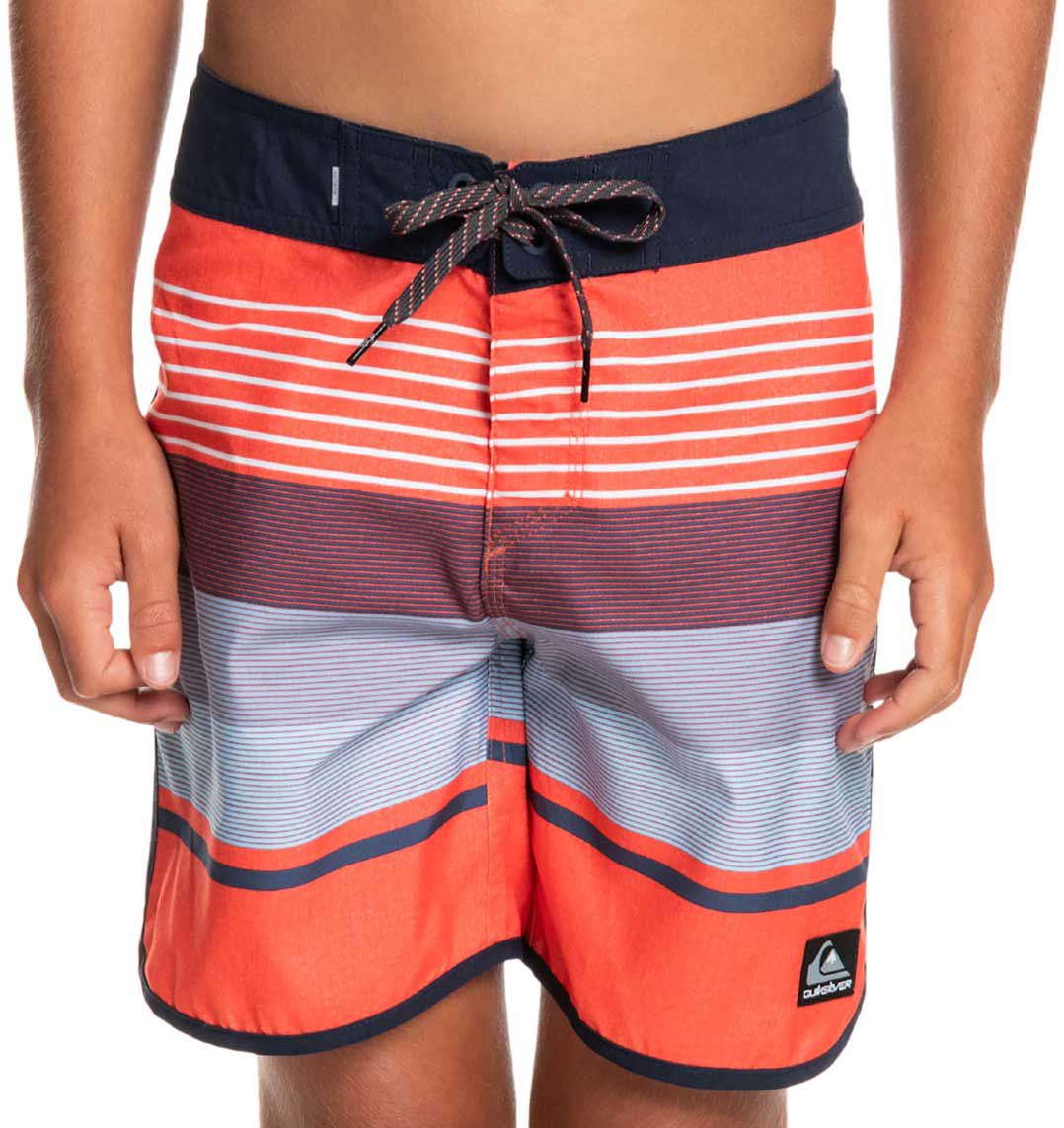 Quiksilver Boys' Everyday Scallop 15" Board Shorts For Boys' Cherry Tomato 3 Quiksilver Boys' Everyday Scallop 15" Board Shorts For Boys' Cherry Tomato