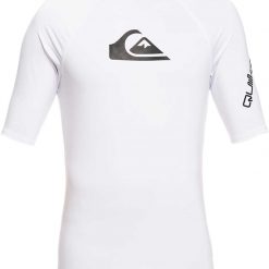 Quiksilver Boys' All Time Short Sleeve UPF 50 Rashguard For Boys' Black