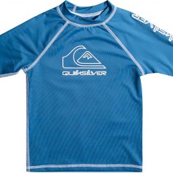 Quiksilver Boys' On Tour Short Sleeve UPF 50 Rashguard For Boys' Fiery Coral