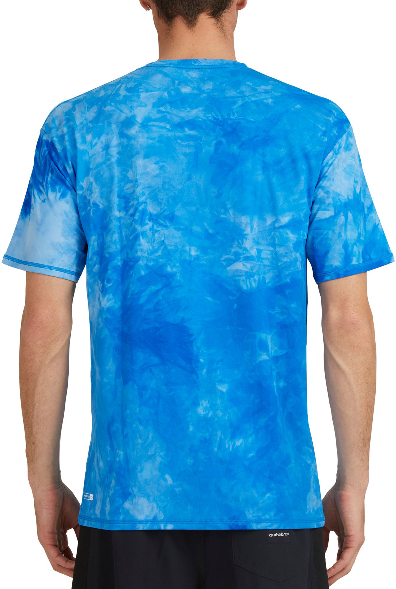 Quiksilver Men's Short Sleeve Tie Dye UPF 50 Surf T-Shirt For Men Blue Light 5 Quiksilver Men's Short Sleeve Tie Dye UPF 50 Surf T-Shirt For Men Blue Light - Image 3