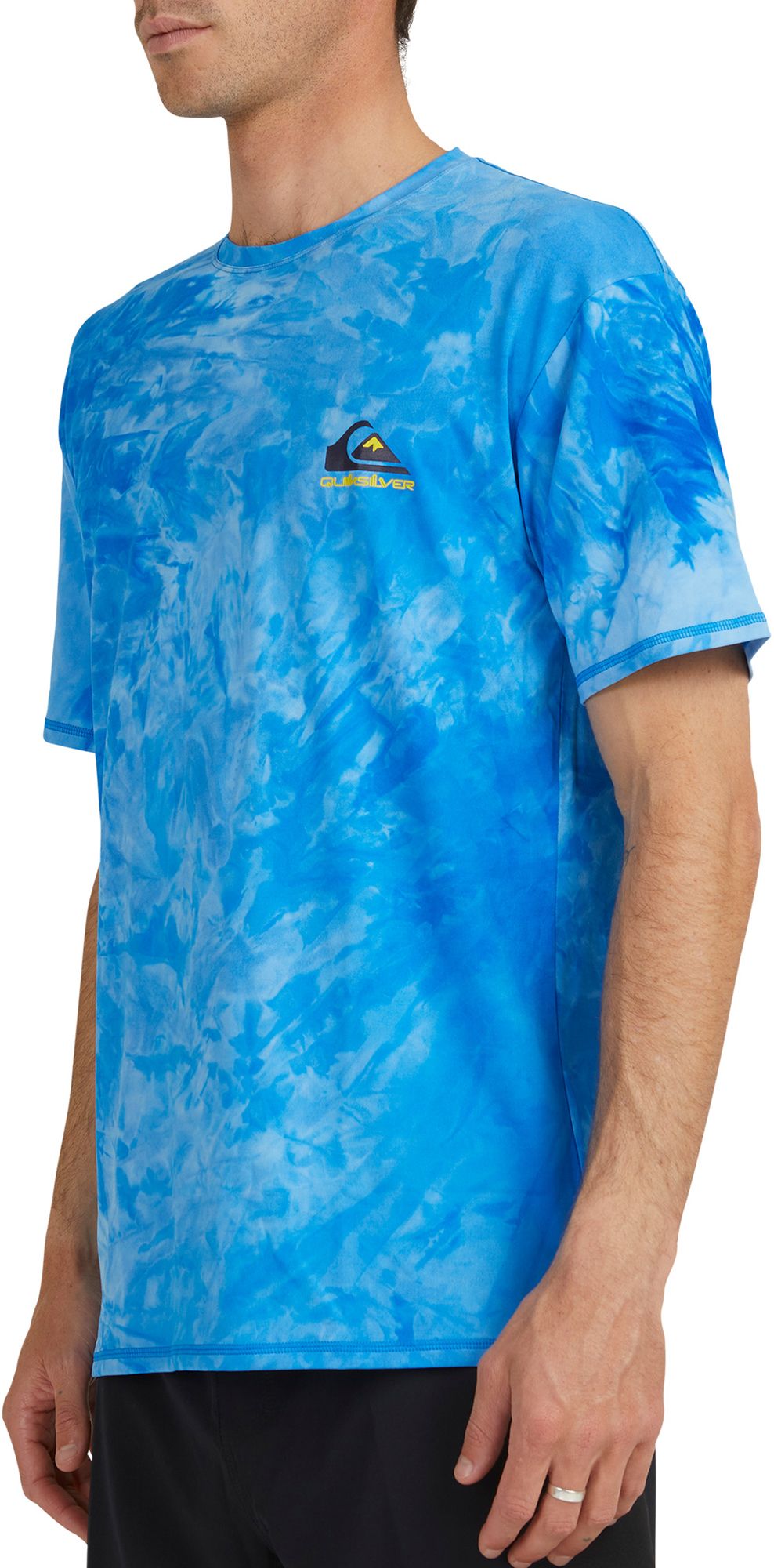 Quiksilver Men's Short Sleeve Tie Dye UPF 50 Surf T-Shirt For Men Blue Light 6 Quiksilver Men's Short Sleeve Tie Dye UPF 50 Surf T-Shirt For Men Blue Light - Image 4