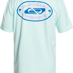 Quiksilver Men's Short Sleeve Mystic Session UPF 50 Surf T-shirt For Men Blue Light