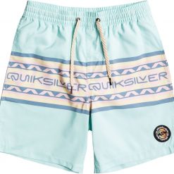 Quiksilver Boys' Sun Faded 15" Recycled Volley Shorts For Boys' Blue Tint