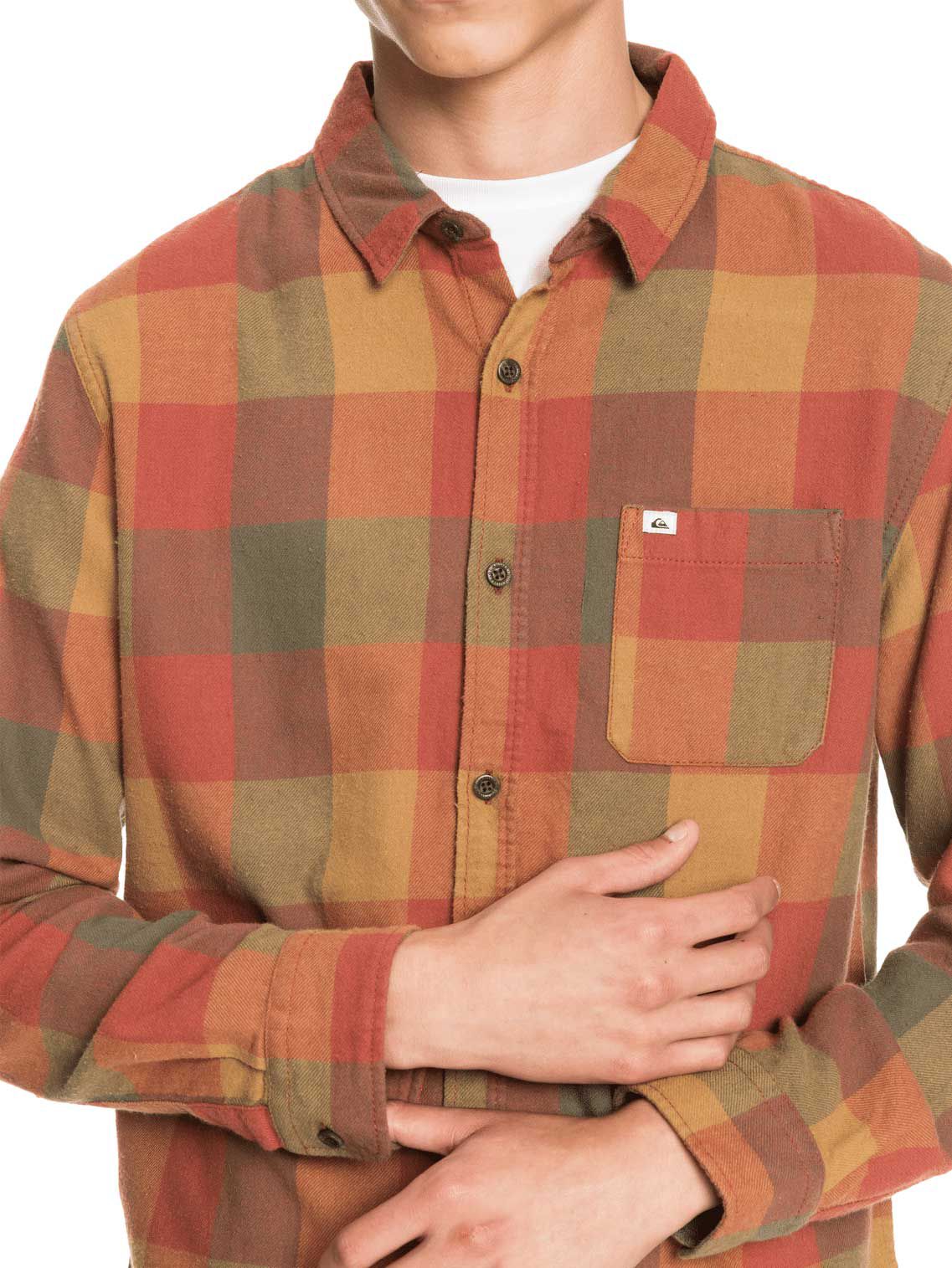 Quiksilver Men's Motherfly Flannel For Men Henna 7 Quiksilver Men's Motherfly Flannel For Men Henna - Image 5