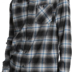 Quiksilver Men's Haydock Stretch Flannel Shirt For Men Black Haydock