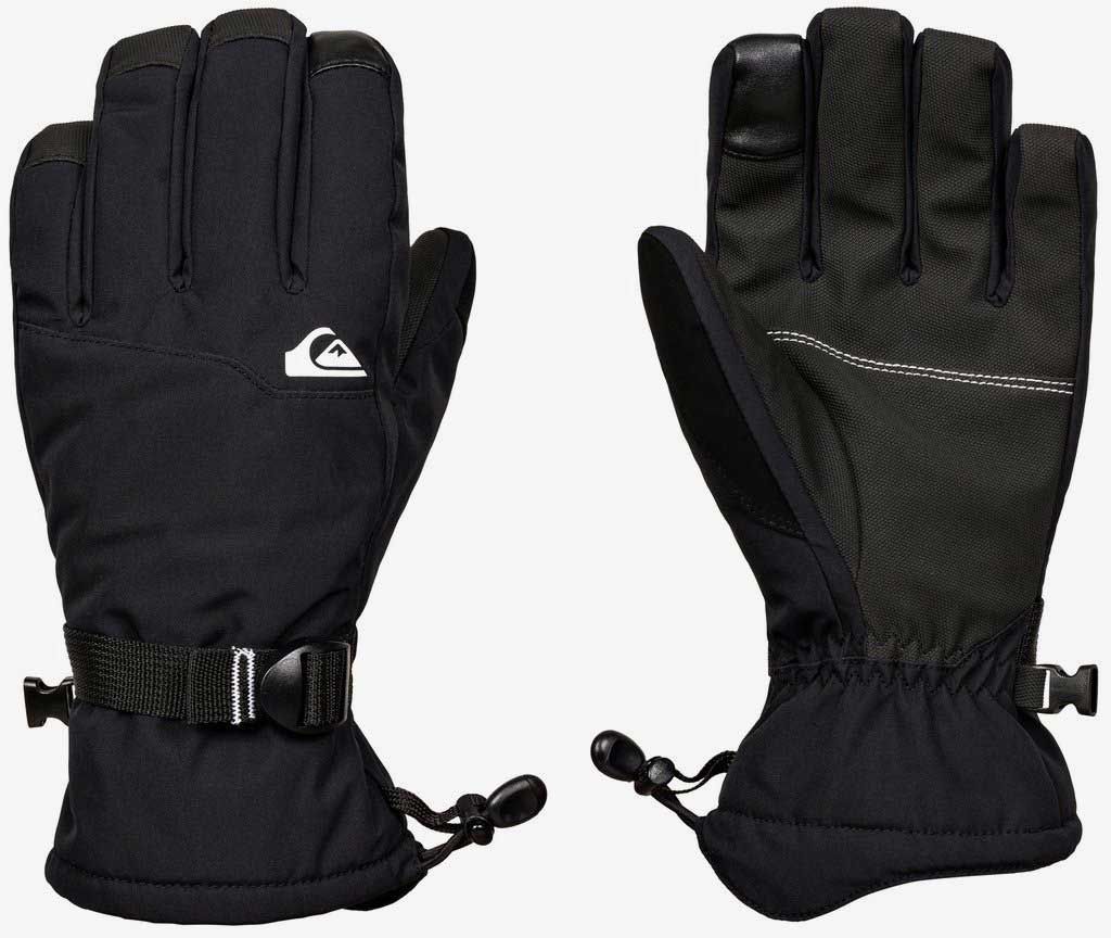 Quiksilver Men's Mission Snowboard/Ski Gloves For Men True Black 3 Quiksilver Men's Mission Snowboard/Ski Gloves For Men True Black